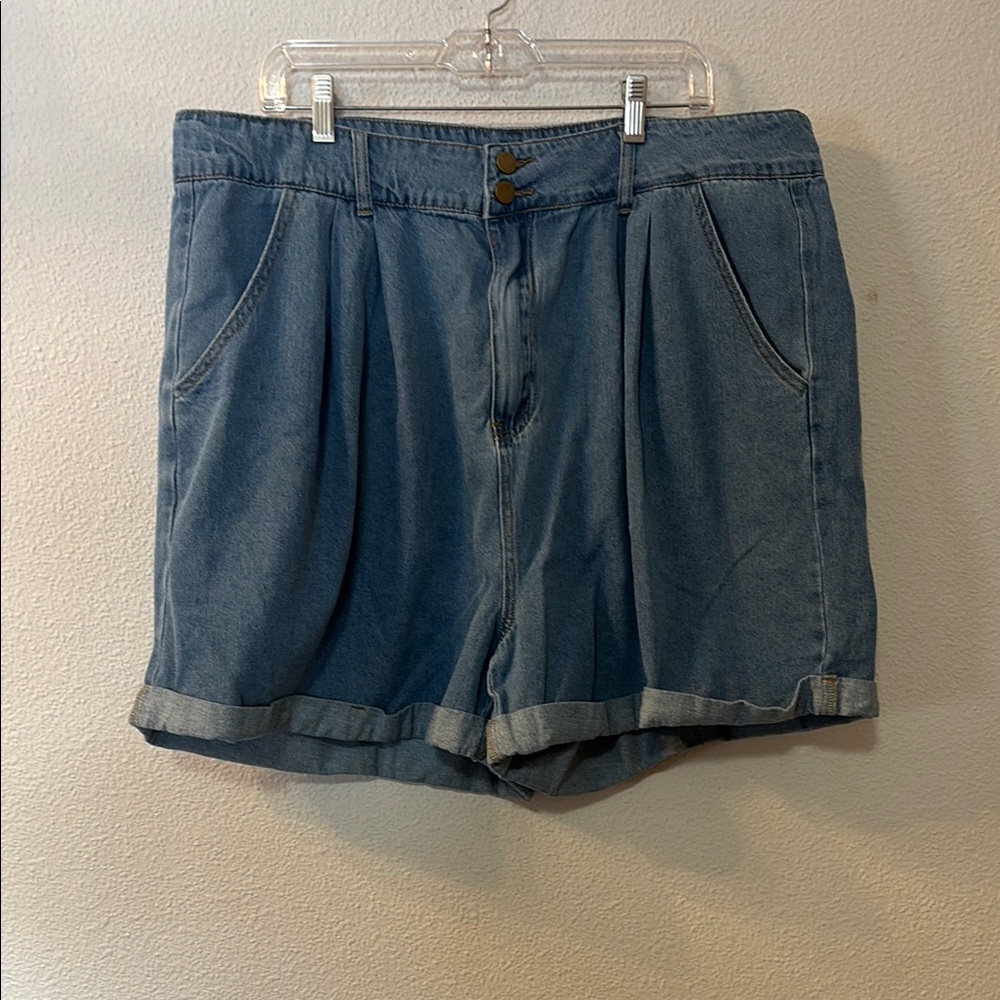 Cider Blue Jean Shorts High-Waisted Relaxed Fit